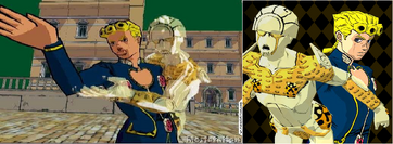 An early build of Giorno and Gold Experience