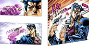 Star Platinum catches a bullet