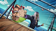 Abbacchio punches Zucchero's head