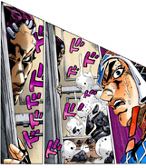 Scolippi staring menacingly at Mista