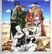 The memorable picture of the Joestar group