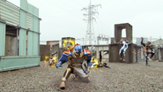 The four Ride-Players with Kenjirou Tsuji that were terminated by Para-DX (Ex-Aid Episode 25)