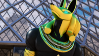 Jackal face, when using the power of Anubis.