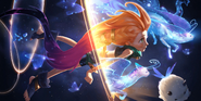 Zoe "Legends of Runeterra" Illustration (by Riot Contracted Artists Sixmorevodka Studio)