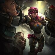 Vi "Interrogation 101" Illustration (by Riot Artist Megan 'ZeOcelot' O'Rourke)