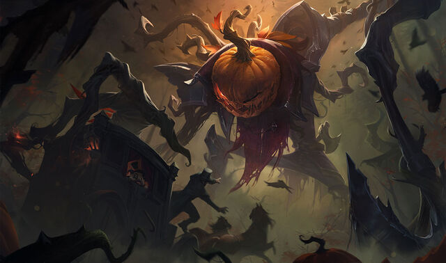 Gentleman Poro inside the cart in Pumpkinhead Fiddlesticks Splash