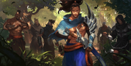 Yasuo "Legends of Runeterra" Illustration 1 (by Riot Contracted Artists Sixmorevodka Studio)