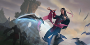 Irelia "Legends of Runeterra" Illustration 3 (by Riot Contracted Artists Sixmorevodka Studio)