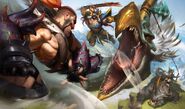 Beast Hunter Draven, Sejani, and Tryndamere