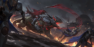 Risen Rider "Legends of Runeterra" Illustration (by Riot Contracted Artists Sixmorevodka Studio)