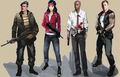 Concept art, near final appearance of the Left 4 Dead Survivors.