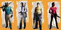 Concept art of the Left 4 Dead 2 Survivors.