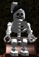 The skeleton of Captain Click in LEGO Island.