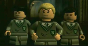 Goyle (far right) with Malfoy and Crabbe