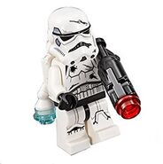 In 2016, LEGO released a new battle-damaged Stormtrooper minifigure with a jet pack for Star Wars: Battlefront