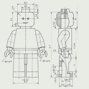 Technical drawing minifigure