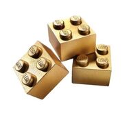 The exclusive gold bricks that come with the set.