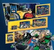 A lineup of all of the first wave of DC System sets, minus 6857