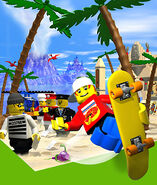 Pepper on an early version of the LEGO Island 2 box art