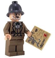 Henry Jones Sr. minifigure with a map