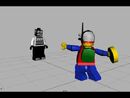 Early animation of Pepper defeating a Brickster-Bot (Then known as a Brick-Bot)