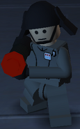 A Death Star trooper in LEGO Star Wars