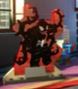 A cardboard cutout of Venom from LEGO Marvel Super Heroes