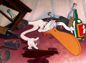 Drunken stork scene cut from some versions of Cartoon Network and Boomerang