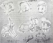 Cecil's model sheet #1, signed by Bob Clampett