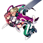 Kite in his EG-01M/MP EX-Gear being sweet and carrying Pirika Polywanov.