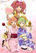 Cute poster art featuring Freyja, Makina Nakajima and Reina Prowler.