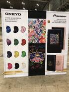 Fans could purchase Onkyo's exclusive character-color coded earphones.