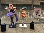 Statues of May'n and Ranka Lee greet the audience as they enter Macross Crossover Live 2019.