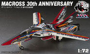 Hidetaka Tenjin designed an anniversary decal design for a 1/72 VF-1J Valkyrie figure.