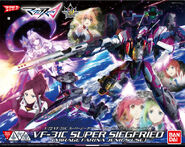 Kit cover of Mirage's VF-31C with Super Parts, during the battle among the asteroids, featuring Walküre.