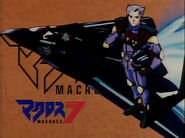 Gamlin and his VF-17S Nightmare featured in a Macross 7 CM eyecatch.