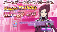 Mirage's birthday bonus card in Uta Macross Sma-Pho De-Culture.