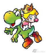 Artwork con Bebé Peach en Yoshi’s Island DS