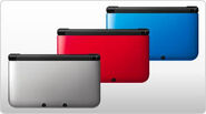 Trois couleurs de la Nintendo 3DS XL