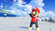 Mario surfing suit