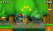 A jungle level with Scuttlebugs and climbable webs.