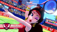 Mario Tennis Aces promotional screenshot of Pauline.