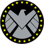 Version with a circle of 25 stars used on the uniforms of Steve Rogers and Natasha Romanoff when they assisted the STRIKE team. It can be also seen on the left sleeve of Brock Rumlow's t-shirt.[6]