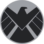 Clean variant. The same symbol with the reversed colors can be seen on the lab coats of S.H.I.E.L.D.'s scientists.