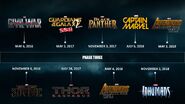 Marvel Studios' original Phase Three schedule.