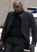 Samuel L. Jackson on set.