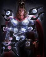 Production concept art of Thor.