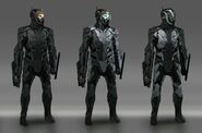 Concept art of Trask Industries soldiers in Days of Future Past.