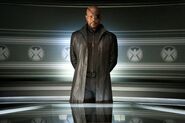 Nick Fury: S.H.I.E.L.D. commander.