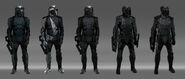 Concept art of Trask Industries soldiers in Days of Future Past.